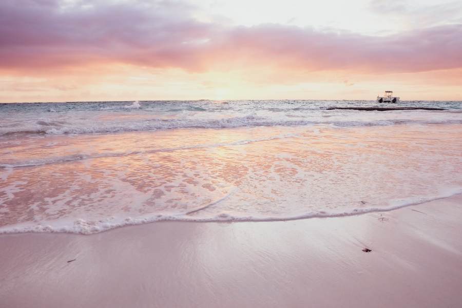 Coucher de soleil sur la plage