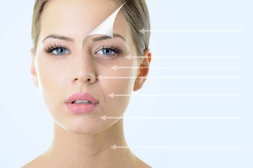anti aging concept, portrait of beautiful woman with problem and