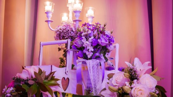 décoration bougie sur table mariage