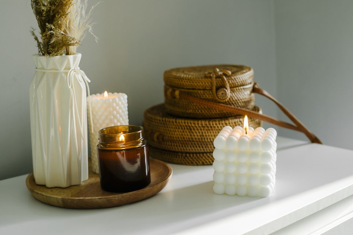 décoration table avec bougie
