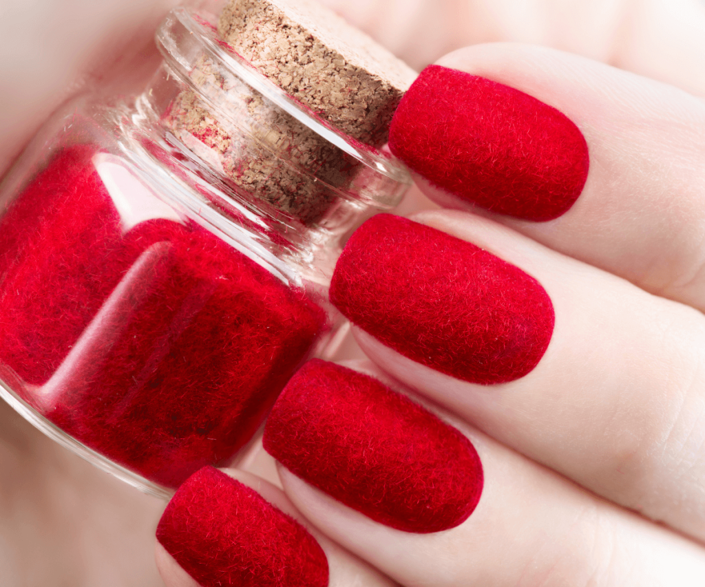 ongles effet velours