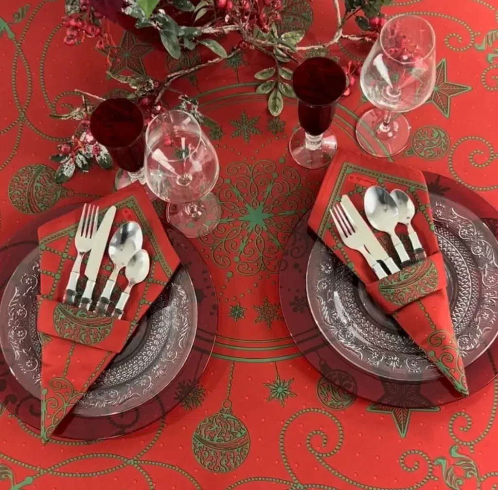 pochettes couverts serviettes noel