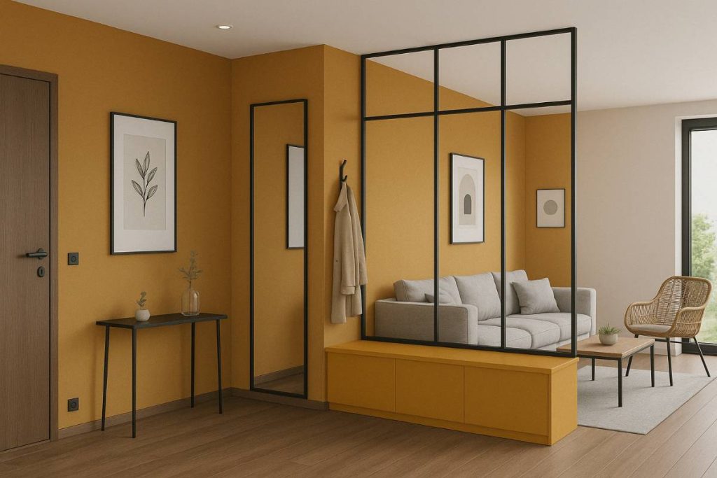 verriere mur jaune
