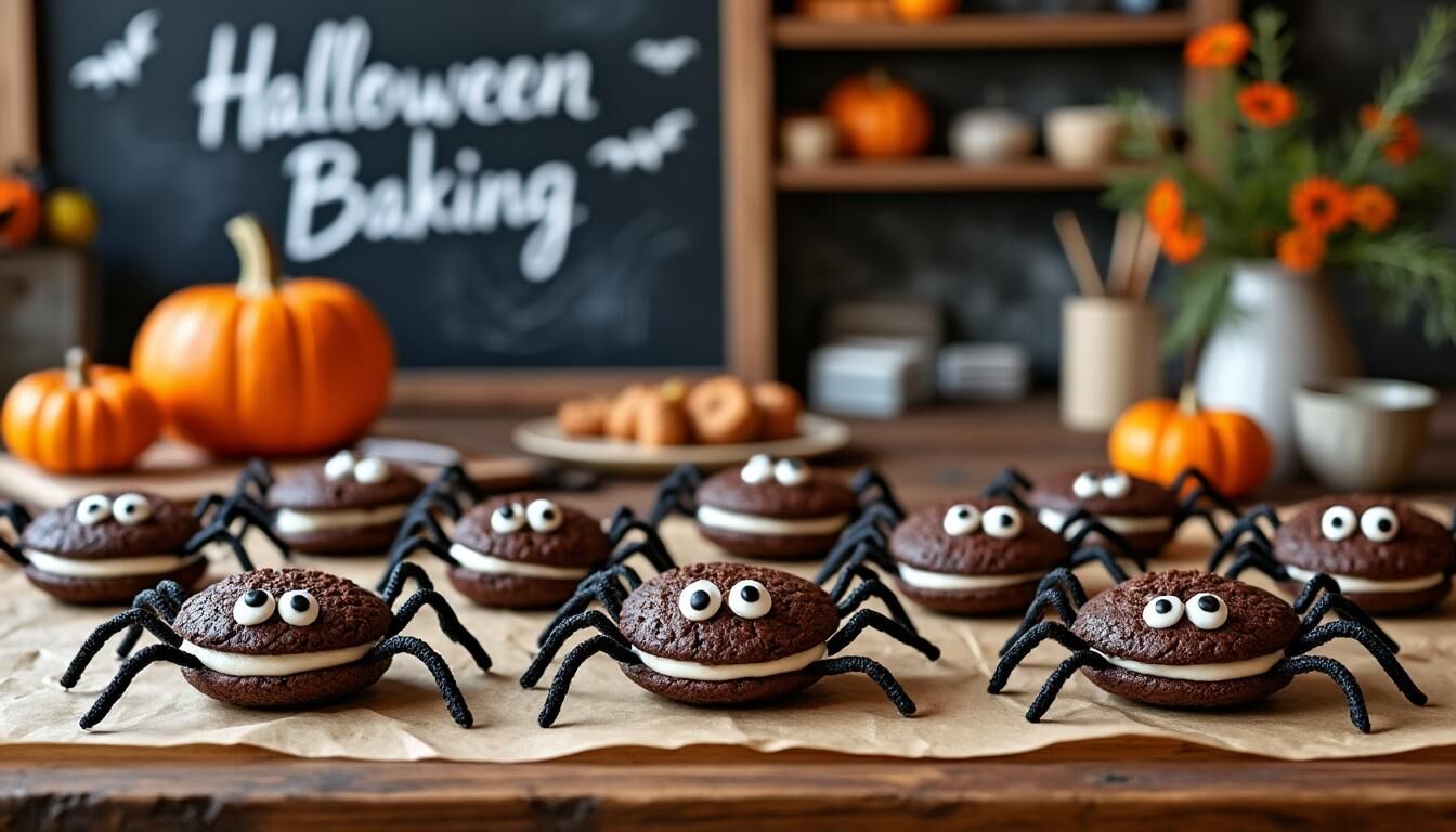 Découvrez comment préparer des Whoopies araignées, des petites douceurs effrayantes et gourmandes parfaites pour Halloween. Une recette facile et amusante pour surprendre vos invités !