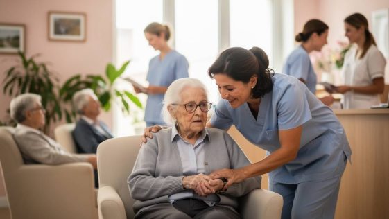 femme atteinte de la maladie d'alzheimer en ehpad