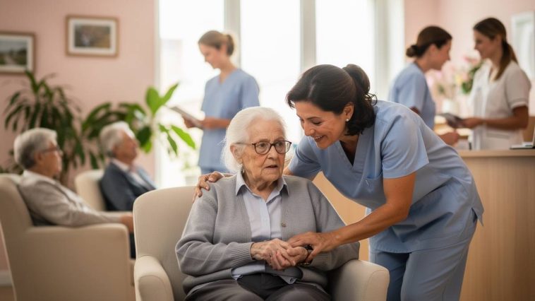 femme atteinte de la maladie d'alzheimer en ehpad