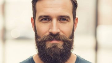 homme avec une barbe bien entretenue