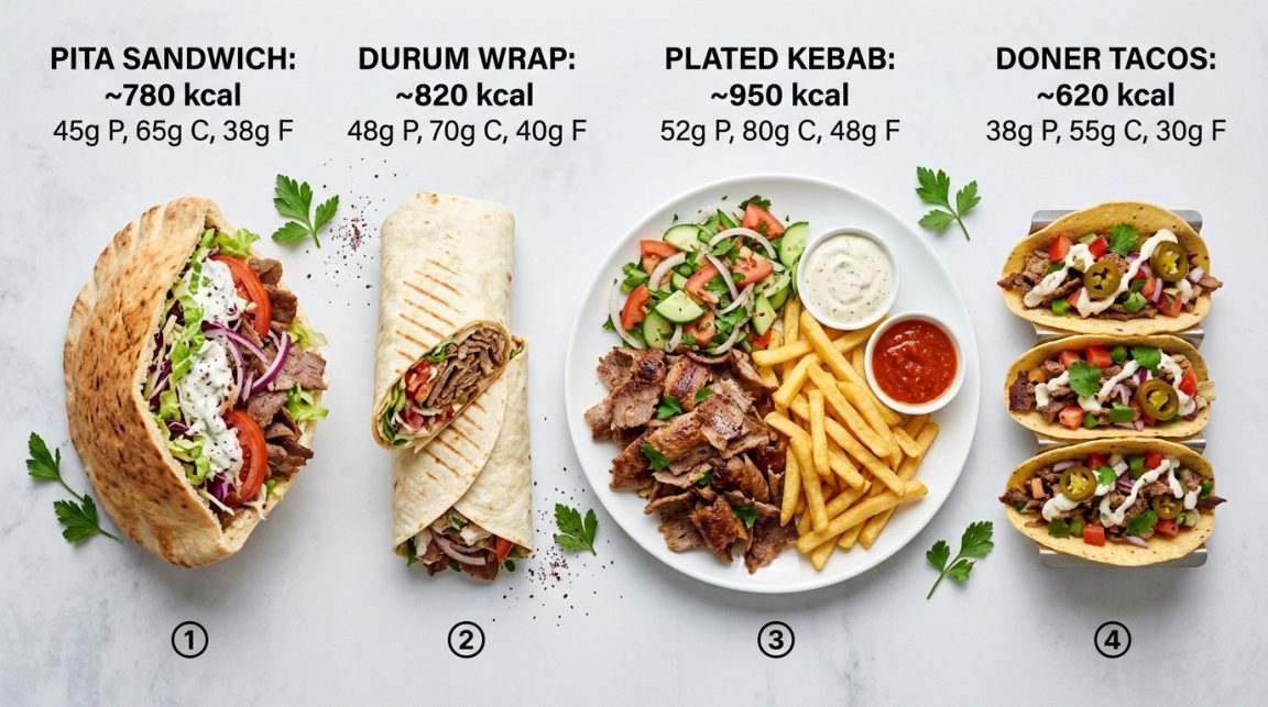 découvrez le tableau complet des calories d'un kebab selon la taille, le type de pain et les sauces pour mieux contrôler votre apport nutritionnel.