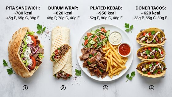 découvrez le tableau complet des calories d'un kebab selon la taille, le type de pain et les sauces pour mieux contrôler votre apport nutritionnel.