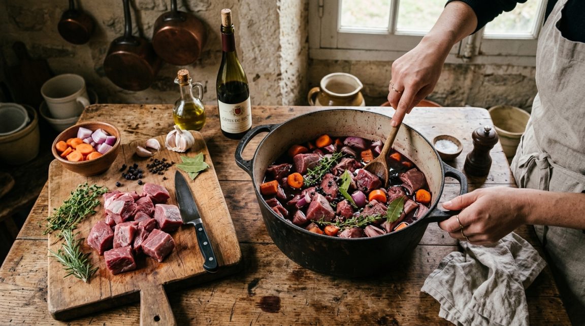 découvrez comment préparer un civet de sanglier parfait : marinade de 24h, cuisson lente et astuces efficaces pour attendrir la viande et révéler toutes ses saveurs.