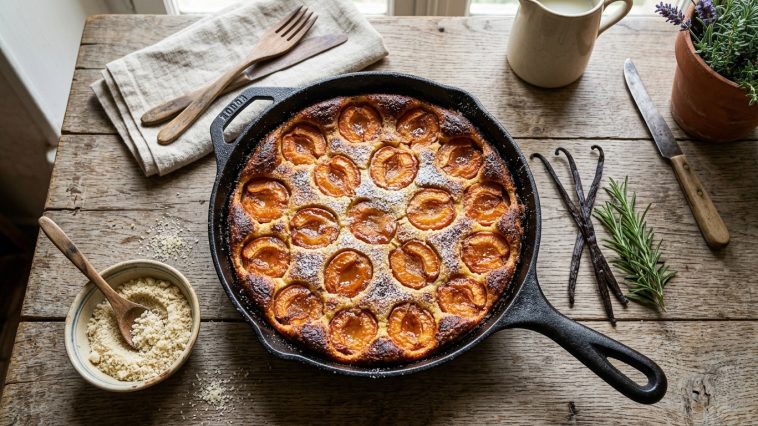 découvrez la recette traditionnelle du clafoutis aux abricots de grand-mère, revisitée sans farine pour un appareil ultra fondant et gourmand, idéal pour vos desserts estivaux.