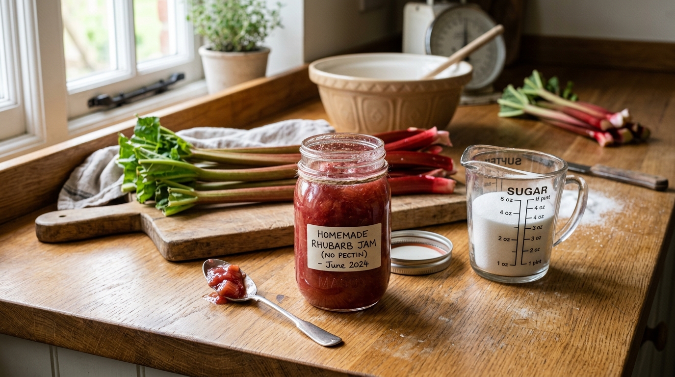 découvrez notre recette facile de confiture de rhubarbe sans pectine, avec des proportions sucre/rhubarbe parfaites pour une prise garantie et un délicieux résultat maison.