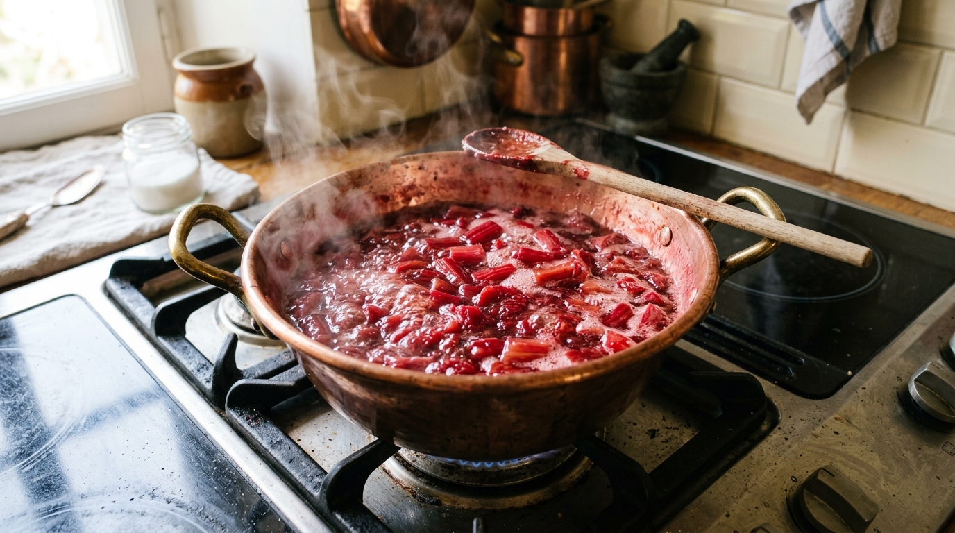 découvrez notre recette simple et efficace de confiture de rhubarbe sans pectine, avec des proportions parfaites de sucre et de rhubarbe pour une prise garantie.