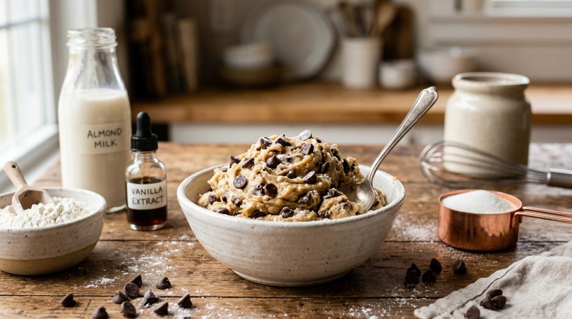 découvrez notre recette de cookie dough sans cuisson, sans œufs crus, idéale pour savourer une pâte à biscuits délicieuse et sécuritaire à déguster sans risque.
