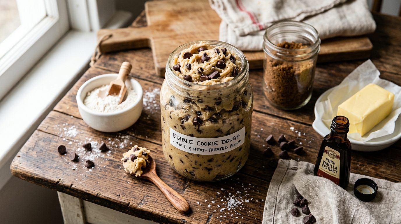 découvrez notre recette de cookie dough sans cuisson, sans œufs crus, pour savourer une pâte à biscuits délicieuse et sûre à déguster à tout moment.