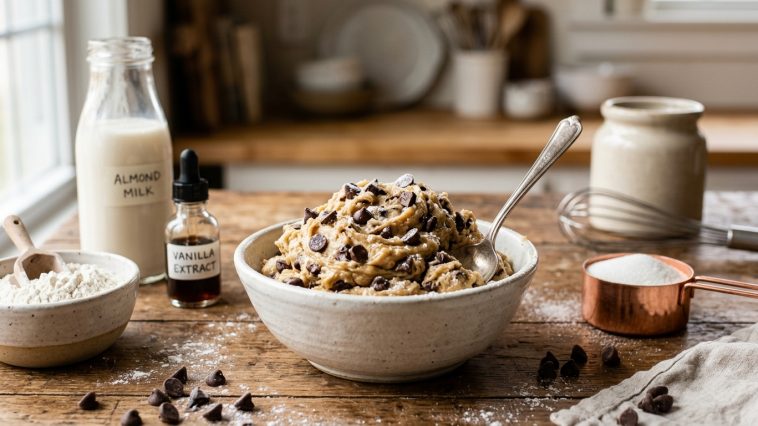 découvrez notre recette de cookie dough sans cuisson, sans œufs crus, idéale pour savourer une pâte à biscuits délicieuse et sécuritaire à déguster sans risque.