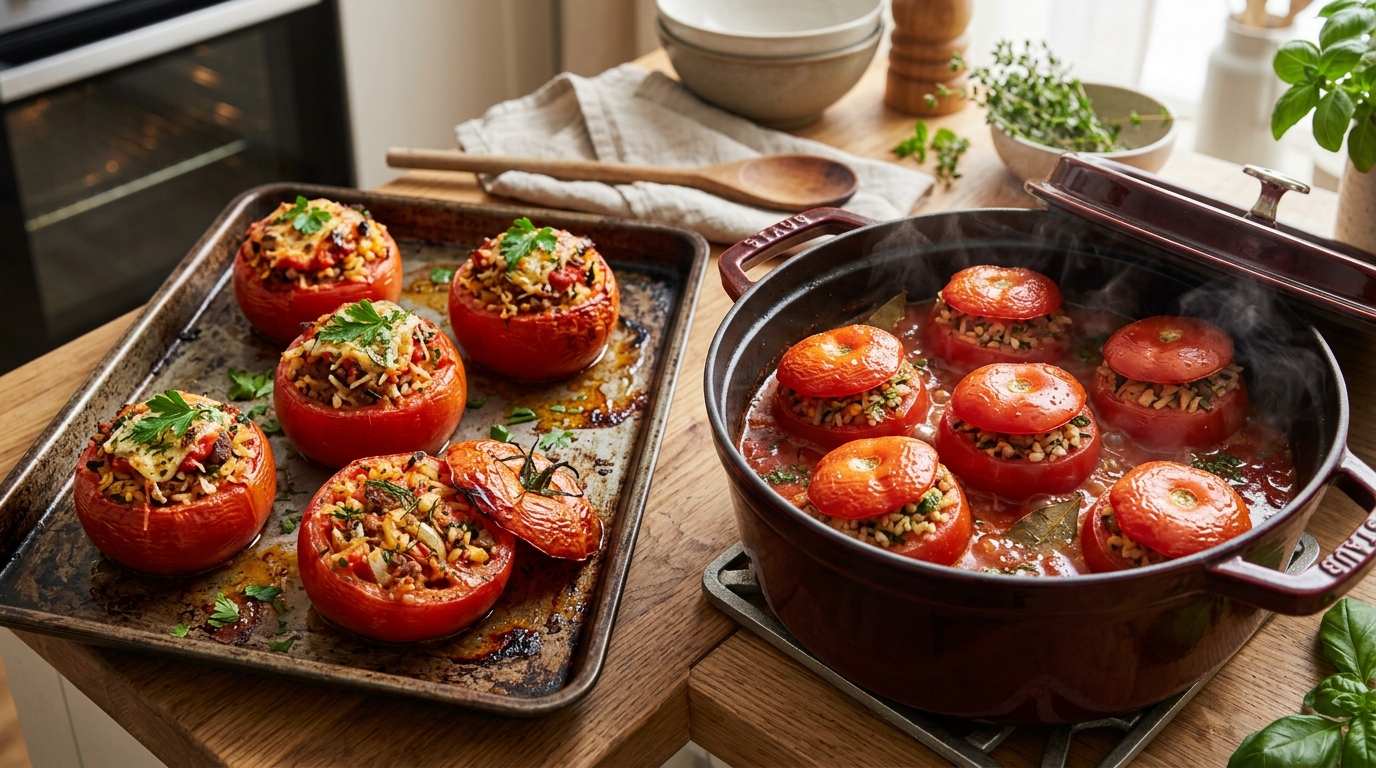 découvrez comment cuire parfaitement des tomates farcies au four ou en cocotte avec nos astuces et temps de cuisson pour qu'elles restent entières et savoureuses.