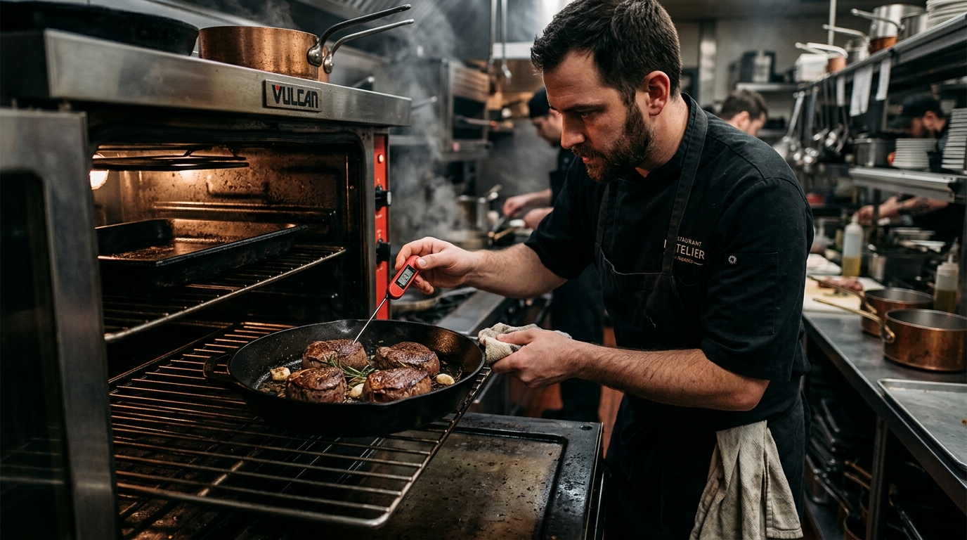 découvrez le guide complet pour la cuisson parfaite du tournedos : tableau précis avec temps et températures recommandés pour une viande saignante, à point ou bien cuite.
