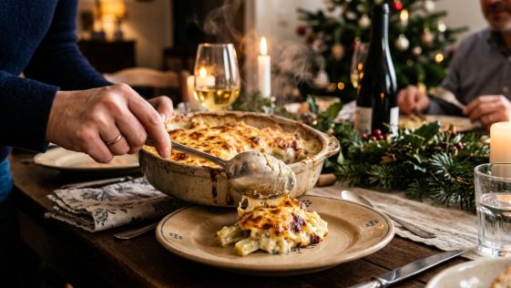 découvrez la recette authentique du gratin de cardons à la lyonnaise, un plat traditionnel de noël préparé comme dans un bouchon lyonnais, pour un repas festif et savoureux.