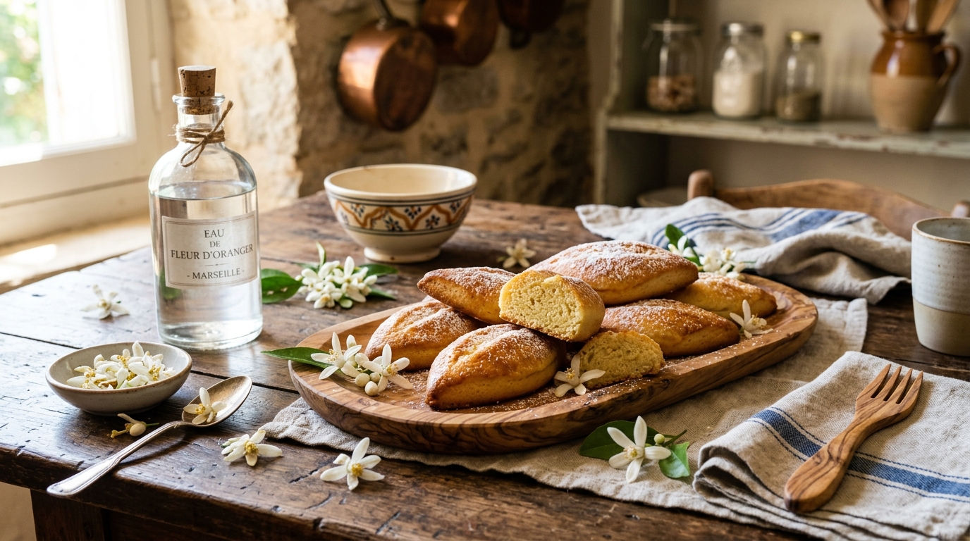 découvrez la recette authentique de la navette de marseille, ce délicieux gâteau provençal parfumé à la fleur d'oranger, idéal pour un goûter traditionnel.
