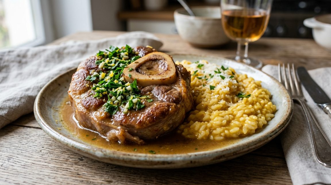 découvrez la recette traditionnelle de l'osso bucco de veau à la milanaise, sans tomates, accompagnée d'une gremolata fraîche et savoureuse pour sublimer ce plat classique italien.