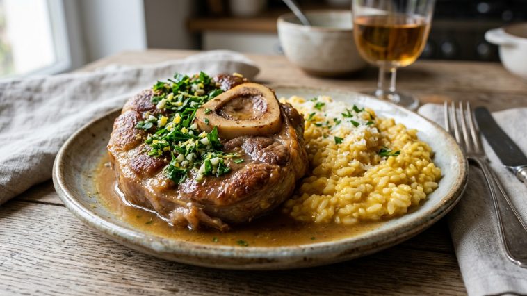découvrez la recette traditionnelle de l'osso bucco de veau à la milanaise, sans tomates, accompagnée d'une gremolata fraîche et savoureuse pour sublimer ce plat classique italien.