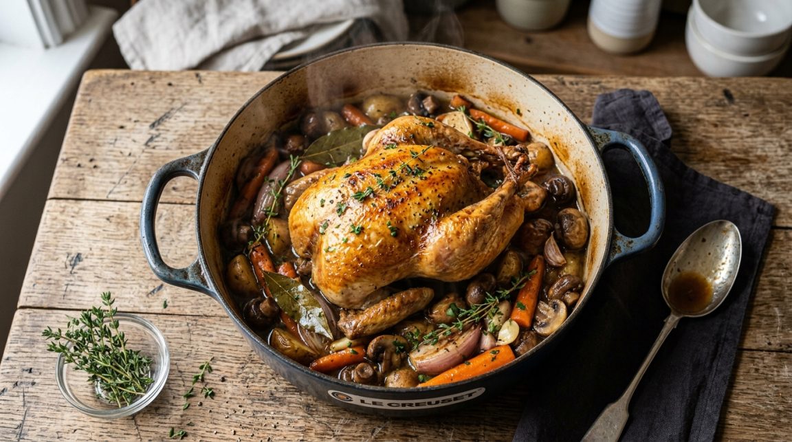 découvrez notre recette infaillible de pintade à la cocotte moelleuse au vin blanc, préparée pour préserver toute la tendreté de la viande sans la dessécher. un plat savoureux et facile à réussir.