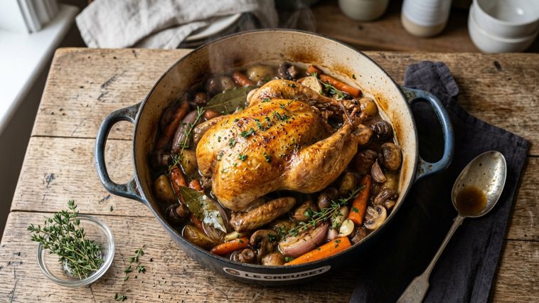 découvrez notre recette infaillible de pintade à la cocotte moelleuse au vin blanc, préparée pour préserver toute la tendreté de la viande sans la dessécher. un plat savoureux et facile à réussir.