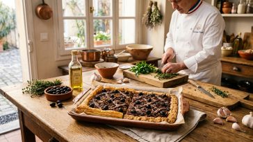 découvrez la véritable recette de la pissaladière niçoise : pâte brisée ou feuilletée ? le cuisinier local vous livre enfin la réponse définitive.