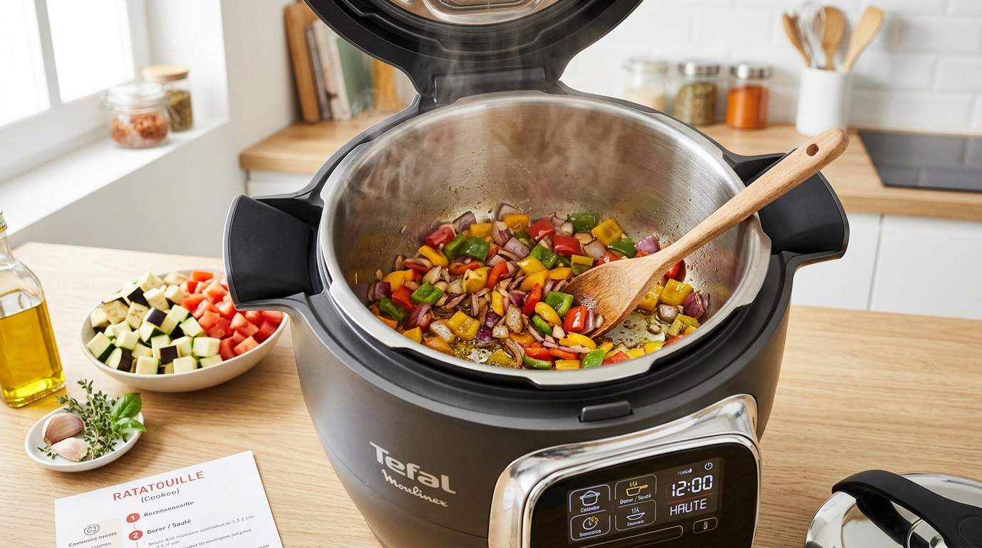 découvrez la recette de ratatouille au cookeo pour des légumes parfaitement fermes, savoureux et non en purée, idéale pour un plat sain et gourmand.