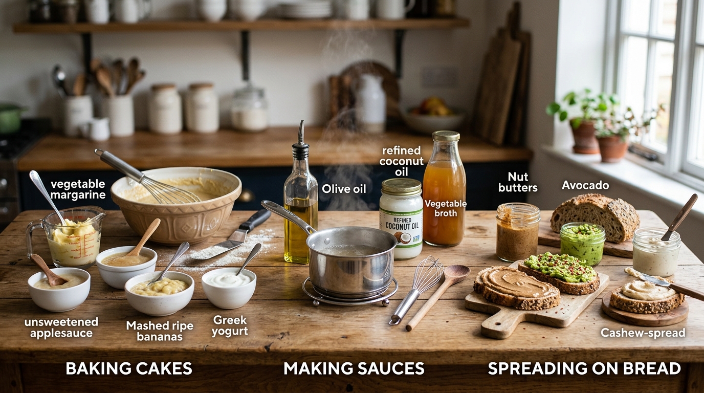 découvrez 8 alternatives au beurre adaptées à chaque usage : gâteaux, sauces et tartines, pour des recettes savoureuses et variées.