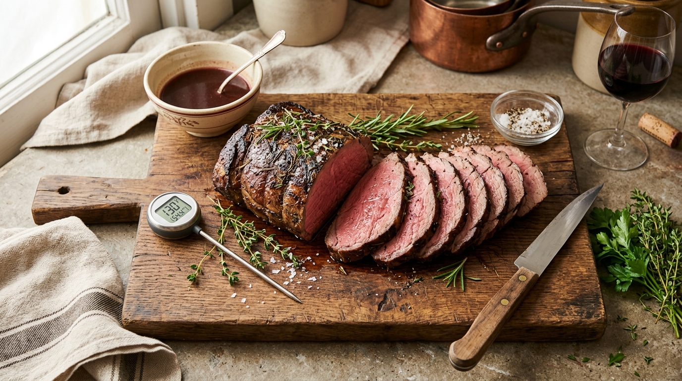 découvrez le temps de cuisson idéal du rosbif selon son poids, la température à cœur recommandée et le temps de repos nécessaire, présenté dans un tableau pratique pour réussir votre cuisson à coup sûr.