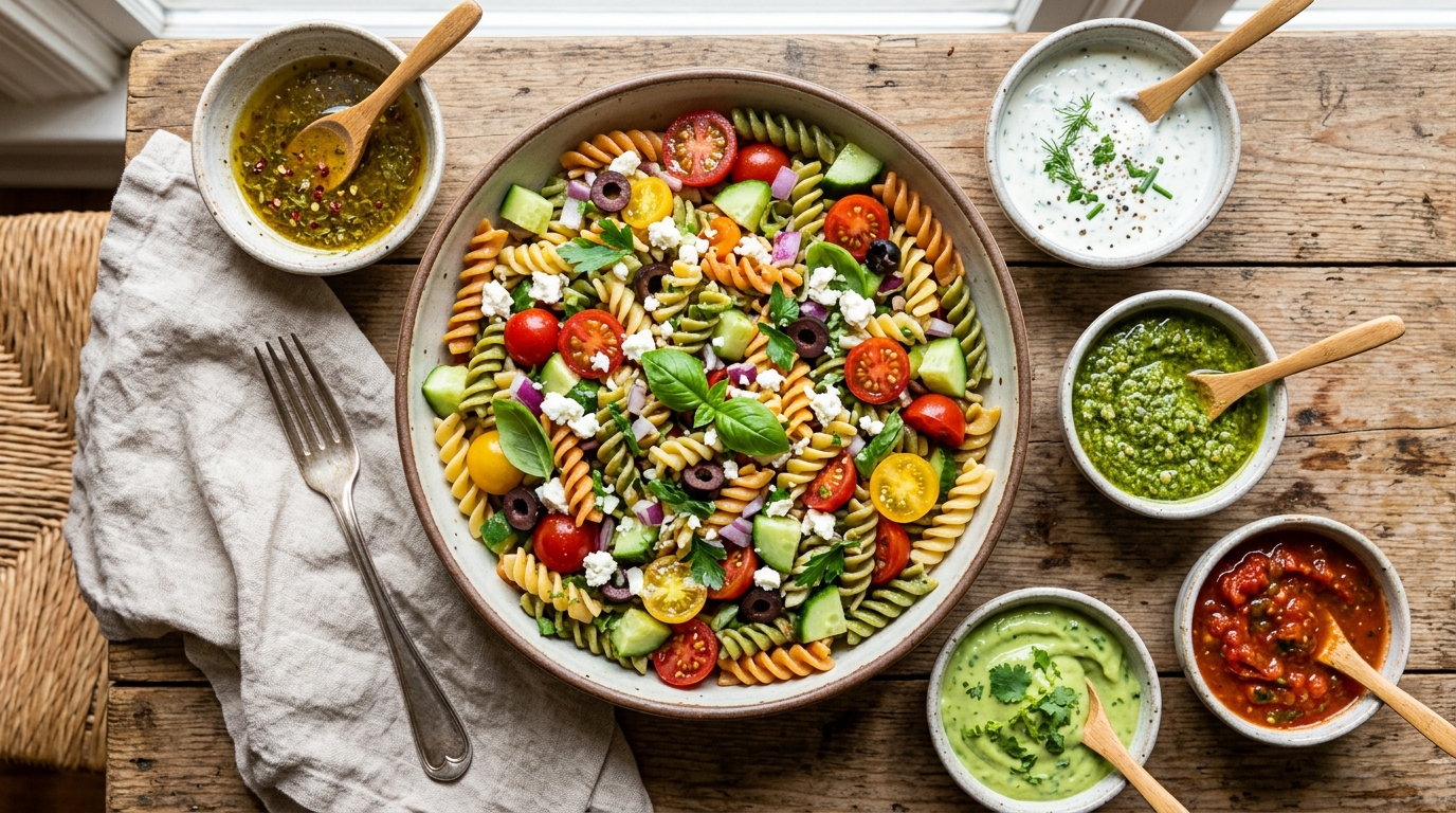 découvrez 5 sauces originales pour accompagner votre salade de pâtes et varier les plaisirs loin de la traditionnelle mayonnaise.