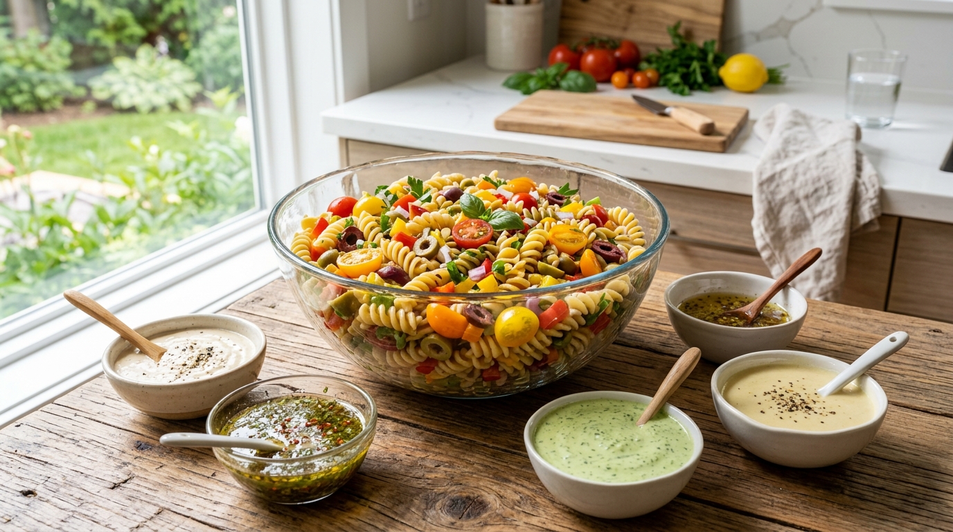 découvrez 5 sauces savoureuses pour accompagner votre salade de pâtes et varier les plaisirs, loin de la traditionnelle mayonnaise.