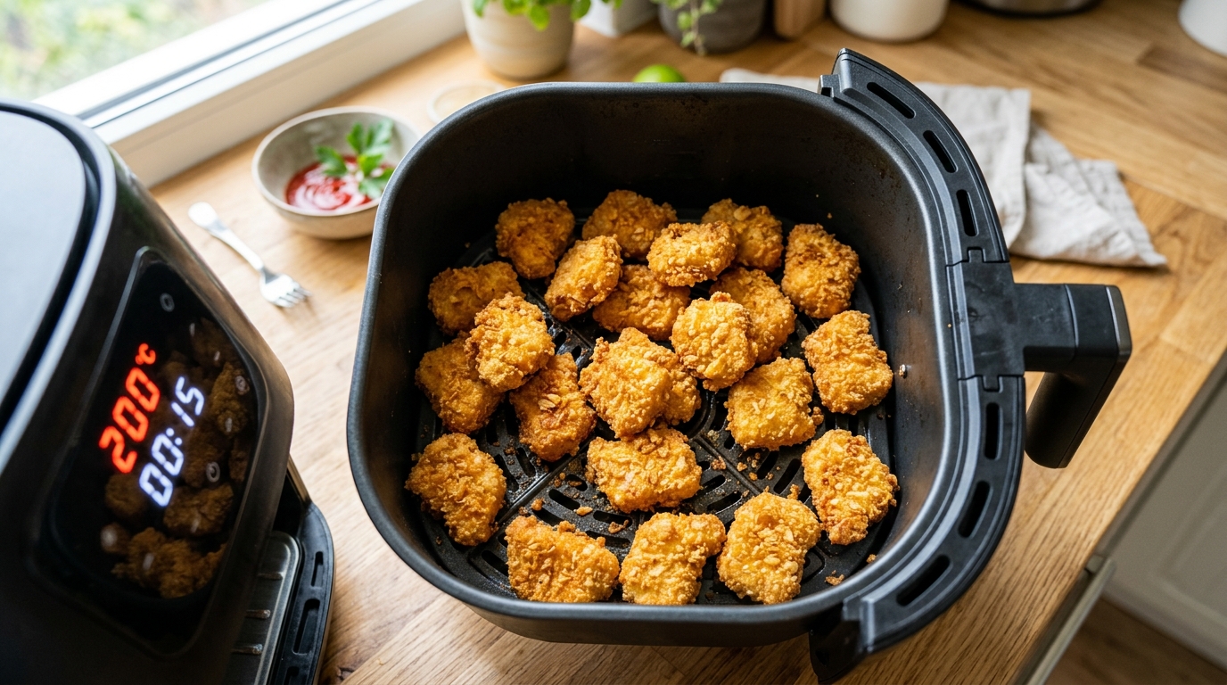 découvrez le temps et la température idéaux pour cuire vos nuggets à la friteuse à air, qu'ils soient surgelés, faits maison ou imitation mcdo, pour un résultat croustillant et savoureux.