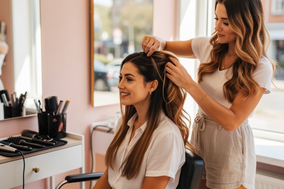 jeune femme dans un salon
