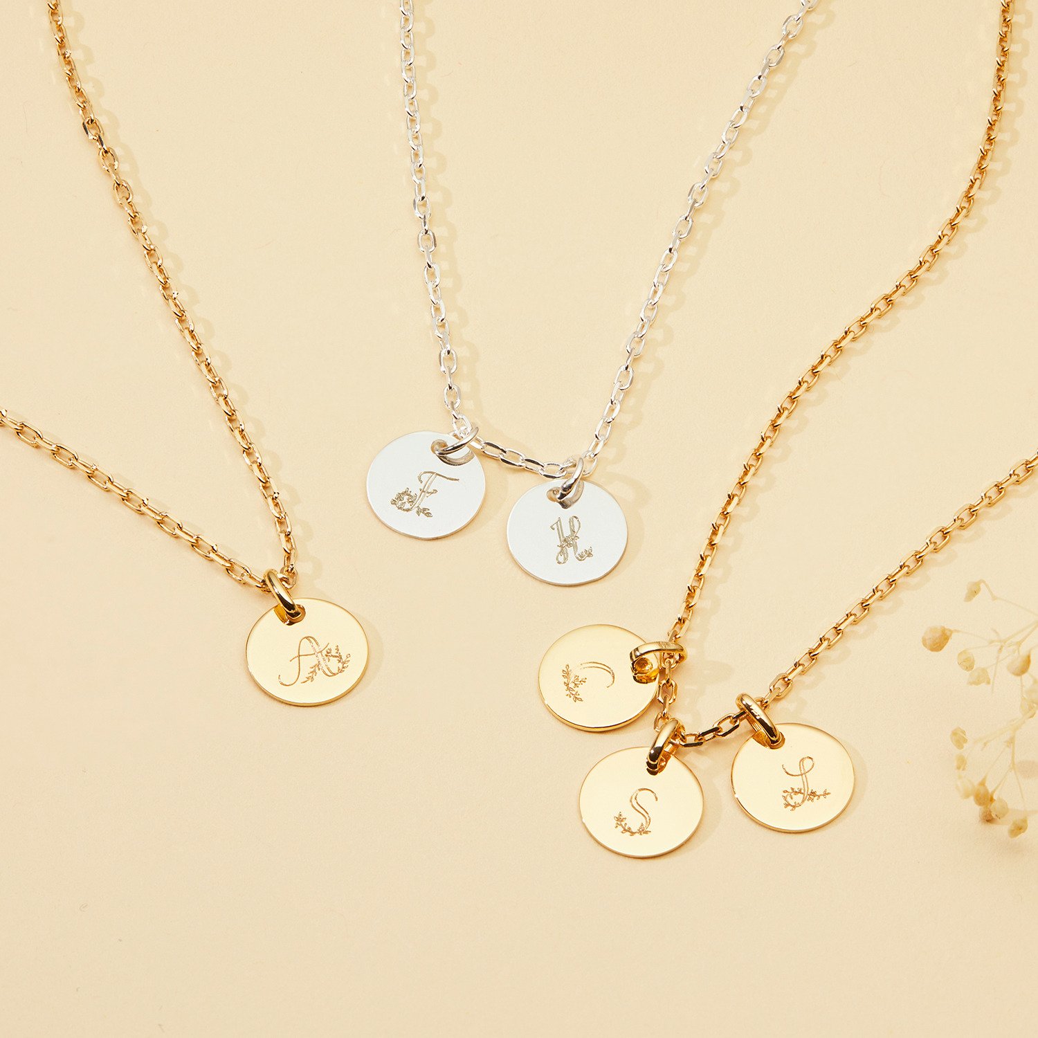 floral alphabet name necklace lifestyle2